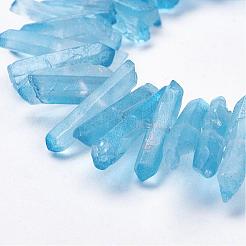 Natural Quartz Crystal Points Beads Strands&nbsp;G-K181-B06