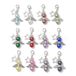 12Pcs 12 Colors Angel Acylic Imitation Pearl Pendant Decoration&nbsp;HJEW-JM02616