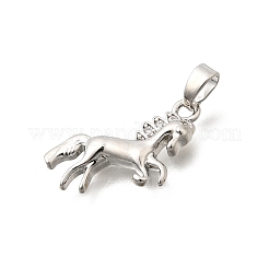 Brass Clear Cubic Zirconia Pendants&nbsp;KK-B187-23P