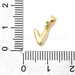 Brass Letter Charms&nbsp;KK-G554-22G-V