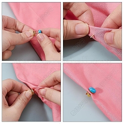 50Pcs Iron Butterfly Clutches Pin Backs&nbsp;IFIN-H066-01P