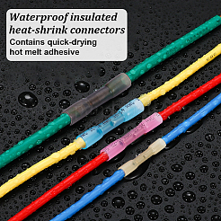 160Pcs 5 Colors BHT Copper Waterproof Electrical Butt Splice Wire Terminals&nbsp;DIY-GA0009-37