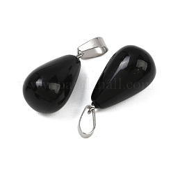 Natural Obsidian Pendants&nbsp;G-S364-072P-03
