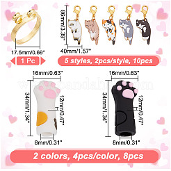 DIY Cat & Paw Print Knitting Tool Sets&nbsp;HJEW-NB00096