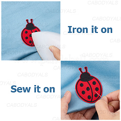 30Pcs Ladybug Computerized Embroidery Polyester Iron on/Sew on Patches&nbsp;PATC-CY0001-56