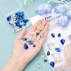 Faceted Glass Rhinestone Pendants&nbsp;RGLA-PH0002-09