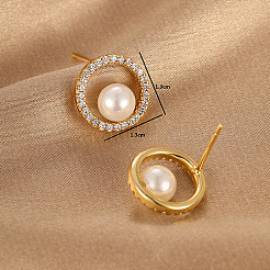 Cubic Zirconia Ring Stud Earrings&nbsp;BR6560