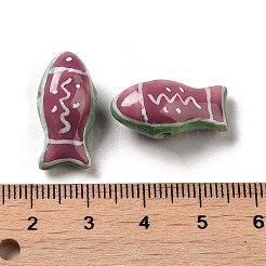 Handmade Printed Porcelain Beads&nbsp;PORC-E015-17H