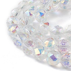 Transparent Electroplate Glass Beads Strands&nbsp;EGLA-F154-AB02