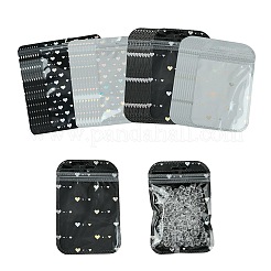 40Pcs 4 Styles Rectangle Laser Plastic Yin-yang Zip Top Gift Bags&nbsp;OPP-FS0001-05
