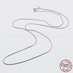 Anti-Tarnish Rhodium Plated 925 Sterling Silver Chain Necklaces&nbsp;STER-F039-10P