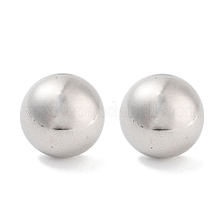 Non-Tarnish Half Round 316 Surgical Stainless Steel Stud Earrings for Women Men&nbsp;EJEW-Z050-08B-AS