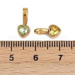 12Pcs 304 Stainless Steel with Cubic Zirconia Charms&nbsp;STAS-G359-02G