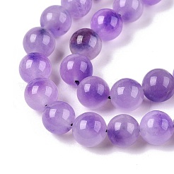 Dyed Natural White Jade Beads Strands&nbsp;G-T138-10mm-210-11
