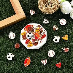 40Pcs 10 Styles Alloy Enamel Pendants&nbsp;ENAM-YW0005-46