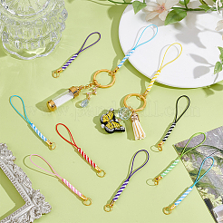 80Pcs 8 Colors Braided Nylon Cord Mobile Straps&nbsp;FIND-NB0006-73