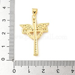 Brass Micro Pave Cubic Zirconia Pendants&nbsp;KK-U053-17G-02