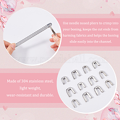 180Pcs 3 Styles 304 Stainless Steel Spiral Bone Tips&nbsp;STAS-GF0001-20