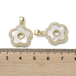 Brass Micro Pave Cubic Zirconia Pendants&nbsp;KK-G485-26C-G