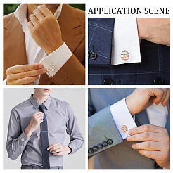 2 Pairs Brass Cufflinks for Men&nbsp;FIND-WR0011-06