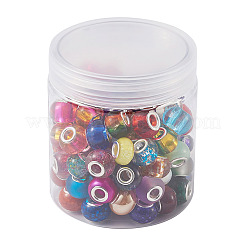 Handmade Lampwork European Large Hole Beads and Glass European Beads&nbsp;LPDL-TA0001-01S