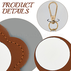 CutHollow 2Pcs 2 Colors PU Leather Pendant Decorations&nbsp;HJEW-CL0001-04A