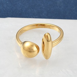 304 Stainless Steel Open Cuff Rings&nbsp;RJEW-S627-01B-G