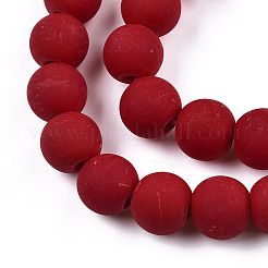 Opaque Glass Beads Strands&nbsp;GLAA-T032-P8mm-MD05