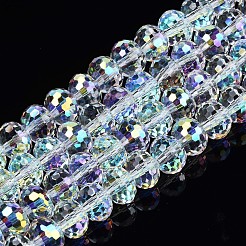 Electroplate Transparent Glass Beads Strands&nbsp;EGLA-N002-19A-B01