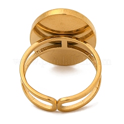 Oval with Sun Natural Tiger Eye Finger Rings&nbsp;RJEW-Q822-40G-01
