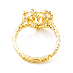 Real 18K Gold Plated Brass Alphabet Adjustable Rings&nbsp;RJEW-M139-18M