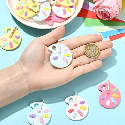 30Pcs 6 Colors Opaque Resin Pendants&nbsp;CRES-CJ0001-90