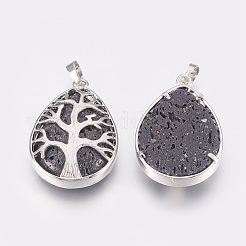 Natural Lava Rock Pendant&nbsp;G-K286-01P