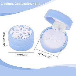4Pcs 2 Colors Velvet Jewelry Packing Boxes&nbsp;VBOX-CA0001-003