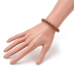 Non-magnetic Synthetic Hematite Beads Stretch Bracelets&nbsp;BJEW-JB05926