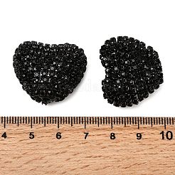 Sparkling Acrylic Heart Beads with Rhinestone Embellishment&nbsp;LS-OACR-NH0001-02B-08