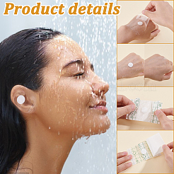 180Pcs 2 Styles PU Baby Waterproof Ear Stickers&nbsp;AJEW-GA0008-18A