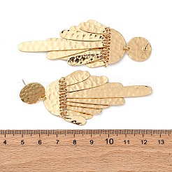 Zinc Alloy Flat Round Chandelier Earrings&nbsp;EJEW-Z107-03G-02