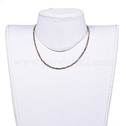 Natural Unakite Beaded Necklaces&nbsp;NJEW-JN02492-05