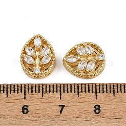 Brass Pave Cubic Zirconia Multi-strand Links&nbsp;ZIRC-F145-07G-01