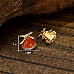 Brass Christmas Bell Stud Earrings&nbsp;BM0572