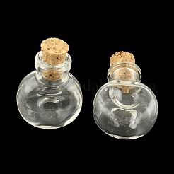 Flat Round Glass Bottle for Bead Containers&nbsp;AJEW-R045-06
