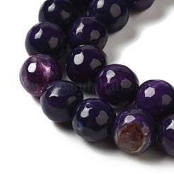 Dyed & Heated Natural Banded Agate Beads Strands&nbsp;G-P539-F01-01
