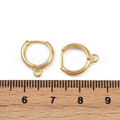 Brass Hoop Earring Findings&nbsp;KK-P310-35G
