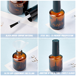 Transparent Glass Nail Polish Empty Bottle&nbsp;AJEW-GF0009-78