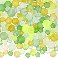 400Pcs 15 Colors Baking Paint Transparent Glass Beads&nbsp;GLAA-PA0001-82A