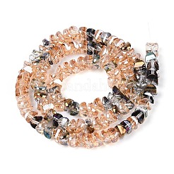 Electroplate Transparent Glass Beads Strands&nbsp;EGLA-N022-07B-A01