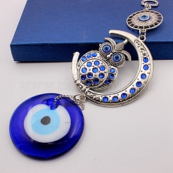 Lampwork Turkish Blue Evil Eye Pendant Decoration&nbsp;EVIL-PW0004-05