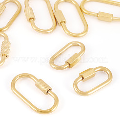 8Pcs 4 Styles 304 Stainless Steel Screw Carabiner Lock Charms&nbsp;STAS-TA0002-90