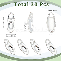 30Pcs Brass Glue-on Flat Pad Bails&nbsp;KK-SC0005-43